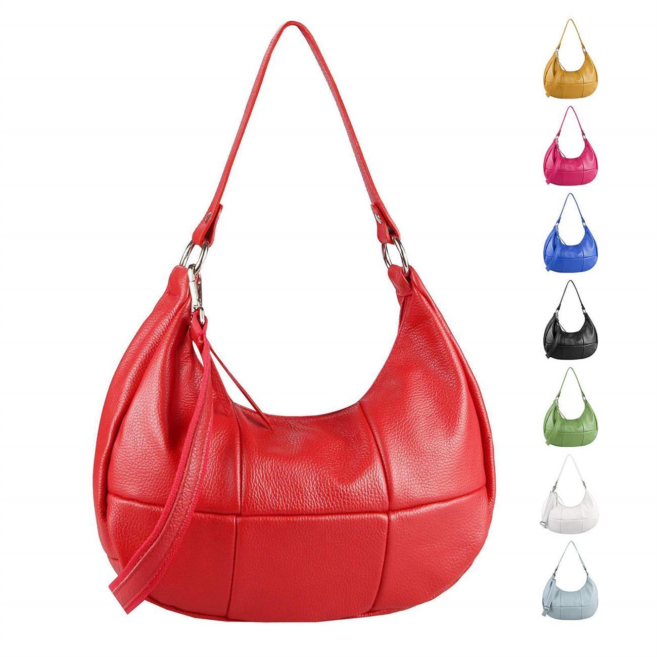 Made in Italy Damen echtes Leder Tasche Shopper...