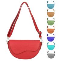 MADE IN ITALY DAMEN LEDER TASCHE Saddle Bag Satteltasche Schultertasche Ledertasche Umhängetasche Brusttasche Cross Over Body
