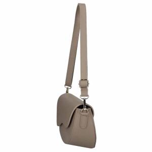 MADE IN ITALY DAMEN LEDER TASCHE Saddle Bag Satteltasche Schultertasche Ledertasche Umhängetasche Brusttasche Cross Over Body Dunkeltaupe.