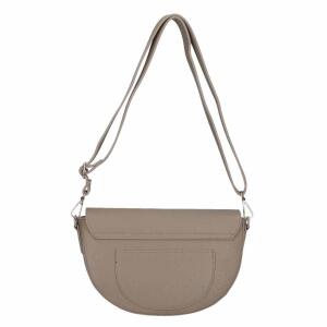 MADE IN ITALY DAMEN LEDER TASCHE Saddle Bag Satteltasche Schultertasche Ledertasche Umhängetasche Brusttasche Cross Over Body Dunkeltaupe.