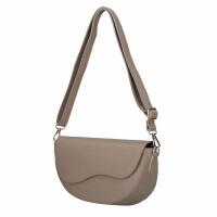 MADE IN ITALY DAMEN LEDER TASCHE Saddle Bag Satteltasche Schultertasche Ledertasche Umhängetasche Brusttasche Cross Over Body Dunkeltaupe.