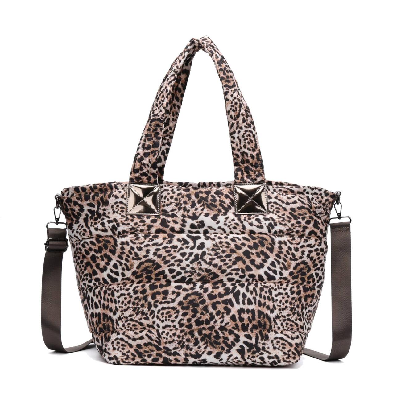 XXL Damen LEO Tasche Nylontasche Shopper Schultertasche...