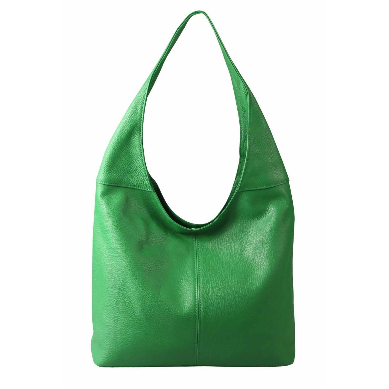Made in Italy Damen Leder Tasche Shopper Schultertasche...