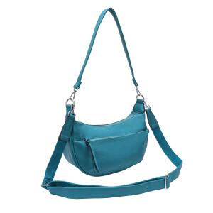 DAMEN TASCHE MOON Bag Crossbody Runde Schultertasche Hobo Bag Taschenanhänger Umhängetasche Shopper Crossover Handtasche Halbmond Leder Optik Reise Pink
