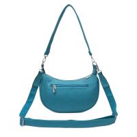 DAMEN TASCHE MOON Bag Crossbody Runde Schultertasche Hobo Bag Taschenanhänger Umhängetasche Shopper Crossover Handtasche Halbmond Leder Optik Reise Pink