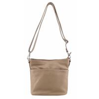 Made in Italy DAMEN LEDER TASCHE Umhängetasche Crossbody Mini Hobo Bag Schultertasche CrossOver Freizeit Urlaub Ledertasche Damentasche