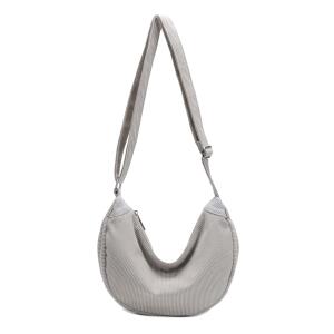 DAMEN TASCHE MOON Bag Brust Cordtasche Crossbody Runde Schultertasche Halbmond Shopper Umhängetasche Crossover Freizeit Urlaub