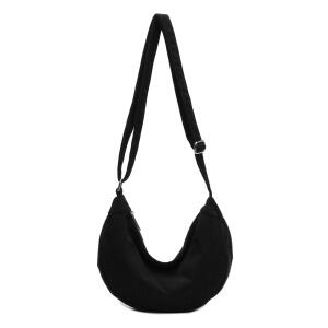DAMEN TASCHE MOON Bag Brust Cordtasche Crossbody Runde Schultertasche Halbmond Shopper Umhängetasche Crossover Freizeit Urlaub