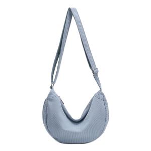 DAMEN TASCHE MOON Bag Brust Cordtasche Crossbody Runde Schultertasche Halbmond Shopper Umhängetasche Crossover Freizeit Urlaub