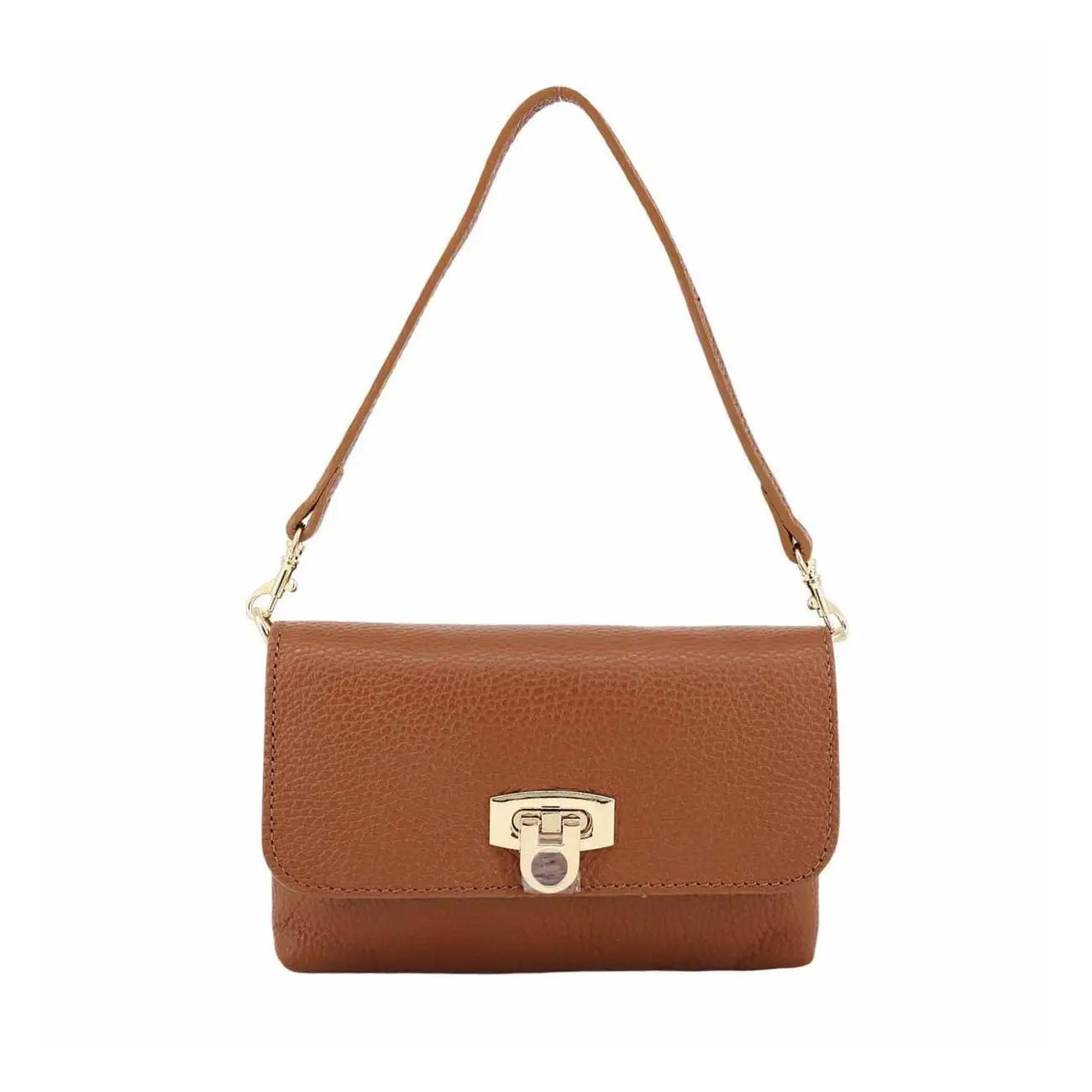 Made in Italy DAMEN LEDER TASCHE Mini Bag Ketten...