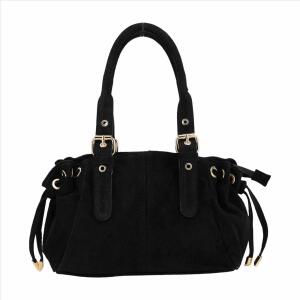 Made in Italy DAMEN LEDER TASCHE Wildleder Schultertasche Tote Bag Crossbody Umhängetasche Handtasche Veloursleder Cross Over