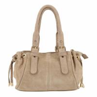 Made in Italy DAMEN LEDER TASCHE Wildleder Schultertasche Tote Bag Crossbody Umhängetasche Handtasche Veloursleder Cross Over