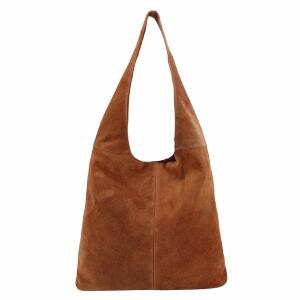 Made in Italy DAMEN LEDER TASCHE Wildleder Shopper Schultertasche HOBO BAG Umhängetasche Handtasche Veloursleder City Bag