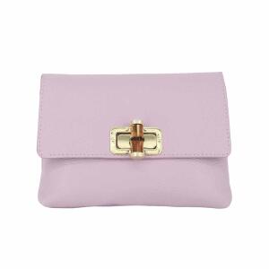 Made in Italy DAMEN LEDER TASCHE Schultertasche Crossbody Handytasche Abendtasche Umhängetasche Handtasche Clutch Smartphone Mini Bag Überschlagtasche