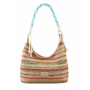 Damen Tasche Strohtasche Umhängetasche Boho Shopper Strand Schultertasche Hobo Bag Geflecht Retro Häkeltasche