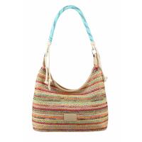 Damen Tasche Strohtasche Umhängetasche Boho Shopper Strand Schultertasche Hobo Bag Geflecht Retro Häkeltasche