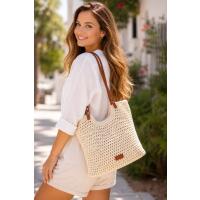 Damen Tasche Strohtasche Tote Bag Schultertasche Boho Shopper Strand Umhängetasche Geflecht Retro Häkeltasche Handtasche