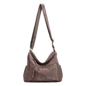 DAMEN TASCHE SHOPPER Schultertasche Samt Crossbody Umhängetasche Henkeltasche Beuteltasche CrossOver Handtasche Body Bag Reise Wildleder-Optik