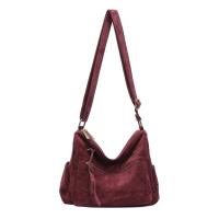 DAMEN TASCHE SHOPPER Schultertasche Samt Crossbody Umhängetasche Henkeltasche Beuteltasche CrossOver Handtasche Body Bag Reise Wildleder-Optik