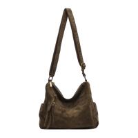 DAMEN TASCHE SHOPPER Schultertasche Samt Crossbody Umhängetasche Henkeltasche Beuteltasche CrossOver Handtasche Body Bag Reise Wildleder-Optik