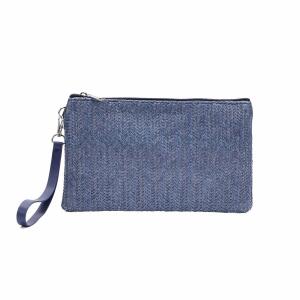 Damen Tasche Strohtasche Handytasche Boho Strand Sommer Geflecht Armband Geldbörse Handtasche Clutch Freizeit Urlaub Smartphone Mini Bag Abendtasche