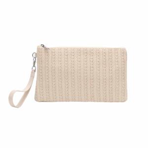 Damen Tasche Strohtasche Handytasche Boho Strand Sommer Geflecht Armband Geldbörse Handtasche Clutch Freizeit Urlaub Smartphone Mini Bag Abendtasche