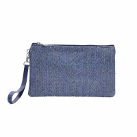 Damen Tasche Strohtasche Handytasche Boho Strand Sommer Geflecht Armband Geldbörse Handtasche Clutch Freizeit Urlaub Smartphone Mini Bag Abendtasche