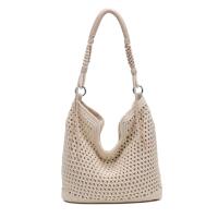 Damen Tasche Hobo-Bag Häkeltasche Umhängetasche Boho Shopper Strand Häkelmuster Schultertasche Geflecht Retro Strohtasche