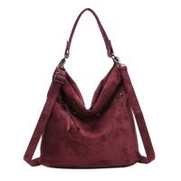 DAMEN TASCHE SAMT SHOPPER Hobo-Bag Schultertasche Crossbody Umhängetasche Henkeltasche Beuteltasche CrossOver Handtasche Body Bag Reise Wildleder-Optik