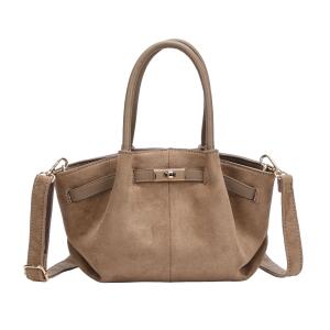 DAMEN TASCHE Tote Bag Schultertasche Wildleder Optik Handtasche Samt Crossbody Business CrossOver Umhängetasche CrossOver Freizeittasche Bodybag Mini Bag