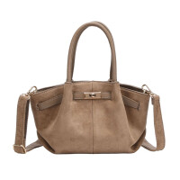 DAMEN TASCHE Tote Bag Schultertasche Wildleder Optik Handtasche Samt Crossbody Business CrossOver Umhängetasche CrossOver Freizeittasche Bodybag Mini Bag