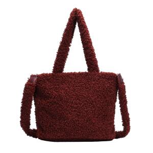 DAMEN TADDYFELL TASCHE Shopper Tote Bag Handtasche Plüsch Schultertasche Teddytasche Umhängetasche Pelz Damentasche Felltasche Wintertasche Beuteltasche