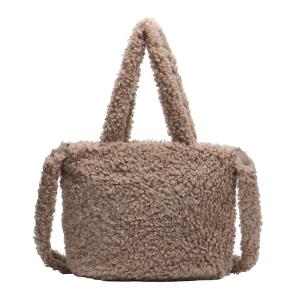 DAMEN TADDYFELL TASCHE Shopper Tote Bag Handtasche Plüsch Schultertasche Teddytasche Umhängetasche Pelz Damentasche Felltasche Wintertasche Beuteltasche