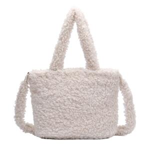 DAMEN TADDYFELL TASCHE Shopper Tote Bag Handtasche Plüsch Schultertasche Teddytasche Umhängetasche Pelz Damentasche Felltasche Wintertasche Beuteltasche
