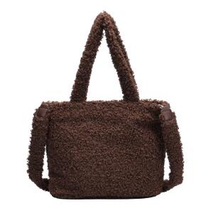 DAMEN TADDYFELL TASCHE Shopper Tote Bag Handtasche Plüsch Schultertasche Teddytasche Umhängetasche Pelz Damentasche Felltasche Wintertasche Beuteltasche