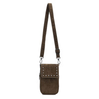 Damen Tasche Bodybag Handytasche Nieten Crossbody Umhängetasche Wildleder-Optik Schultertasche Crossover Smartphone Geldbörse Brusttasche Samt Brieftasche Abend