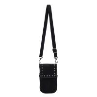 Damen Tasche Bodybag Handytasche Nieten Crossbody Umhängetasche Wildleder-Optik Schultertasche Crossover Smartphone Geldbörse Brusttasche Samt Brieftasche Abend