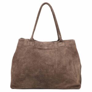 MADE IN ITALY XXL DAMEN LEDER TASCHE Tote Bag Shopper Tote Bag Schultertasche Wildleder Handtasche Henkeltasche Reise DIN-A4 Ledertasche Business Freizeittasche