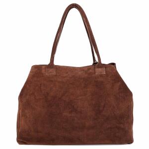MADE IN ITALY XXL DAMEN LEDER TASCHE Tote Bag Shopper Tote Bag Schultertasche Wildleder Handtasche Henkeltasche Reise DIN-A4 Ledertasche Business Freizeittasche