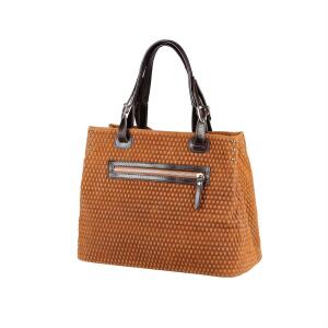 Handtasche Schultertasche Shoulder Bag Beige-Braun HT-12705 Damentasche Taschen Schultertaschen 