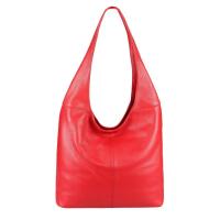 OBC Made in Italy Damen Leder Tasche Shopper Schultertasche Umhängetasche Handtasche Beuteltasche Hobo Bag Ledertasche Nappaleder