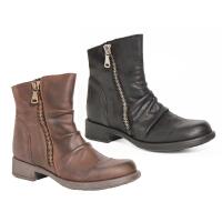 Ovye by Cristina Lucchi echt Leder Stiefel Stiefeletten Schuhe Ankle Boots Biker Hand Made in Italy