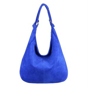 Made in Italy Damen XXL Ledertasche Wildleder Hobo Bag Shopper Tasche Schultertasche Beuteltasche City Reise Freizeit Urlaub Umhängetasche