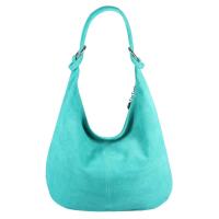 Made in Italy Damen XXL Ledertasche Wildleder Hobo Bag Shopper Tasche Schultertasche Beuteltasche City Reise Freizeit Urlaub Umhängetasche