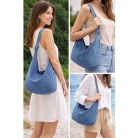 Made in Italy Damen XXL Ledertasche Wildleder Hobo Bag Shopper Tasche Schultertasche Beuteltasche City Reise Freizeit Urlaub Umhängetasche Dunkelblau