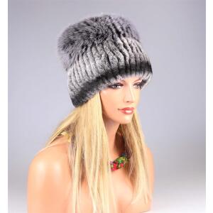 DAMEN FUCHS MÜTZE PELZMÜTZE Wintermütze Fellmütze Kappe Pelzkappe Oversizemütze Beanie