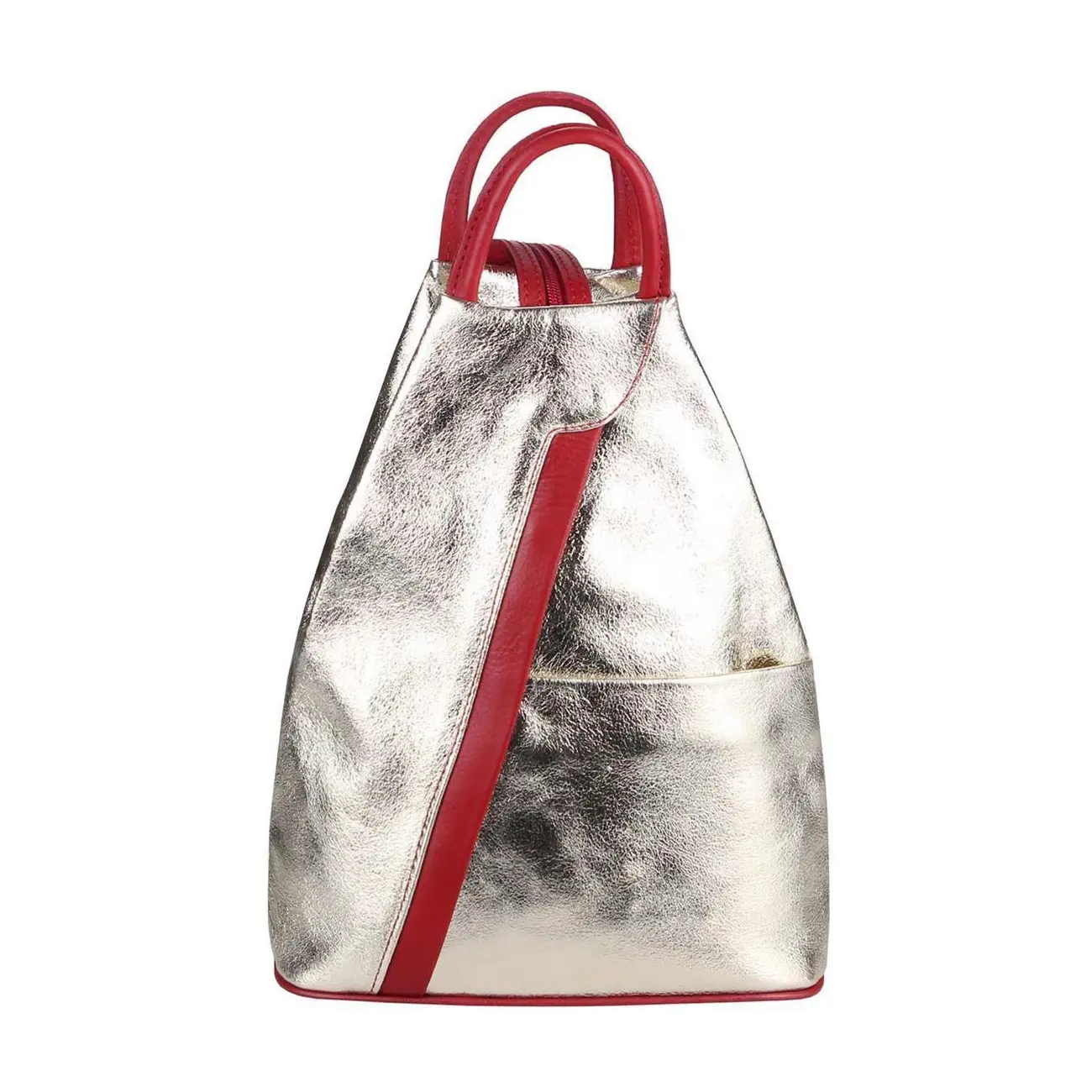 Made in Italy Damen echt Leder Rucksack Backpack...