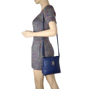 OBC Made in Italy Damentasche Leder Tasche Schultertasche CrossOver Umhängetasche echtleder Ledertasche CrossOver Umhängetasche