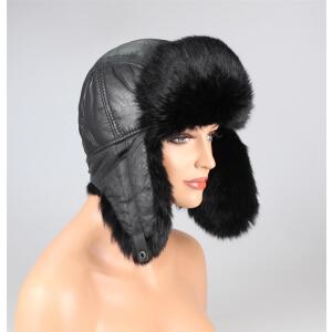 HERREN KANINCHEN MÜTZE PELZMÜTZE TRAPPERMÜTZE Fellmütze Wintermütze