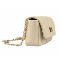 Made in Italy Damen Leder Tasche Mini Bag Ketten Crossbody Schultertasche Abendtasche Handtasche Clutch Henkeltasche Smartphone Überschlagtasche